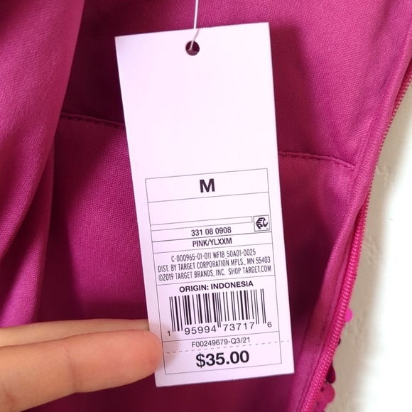 Wild Fable Sequined Sleeveless Lace Up Back Mini Party Dress Magenta Pink Medium - Picture 6 of 15